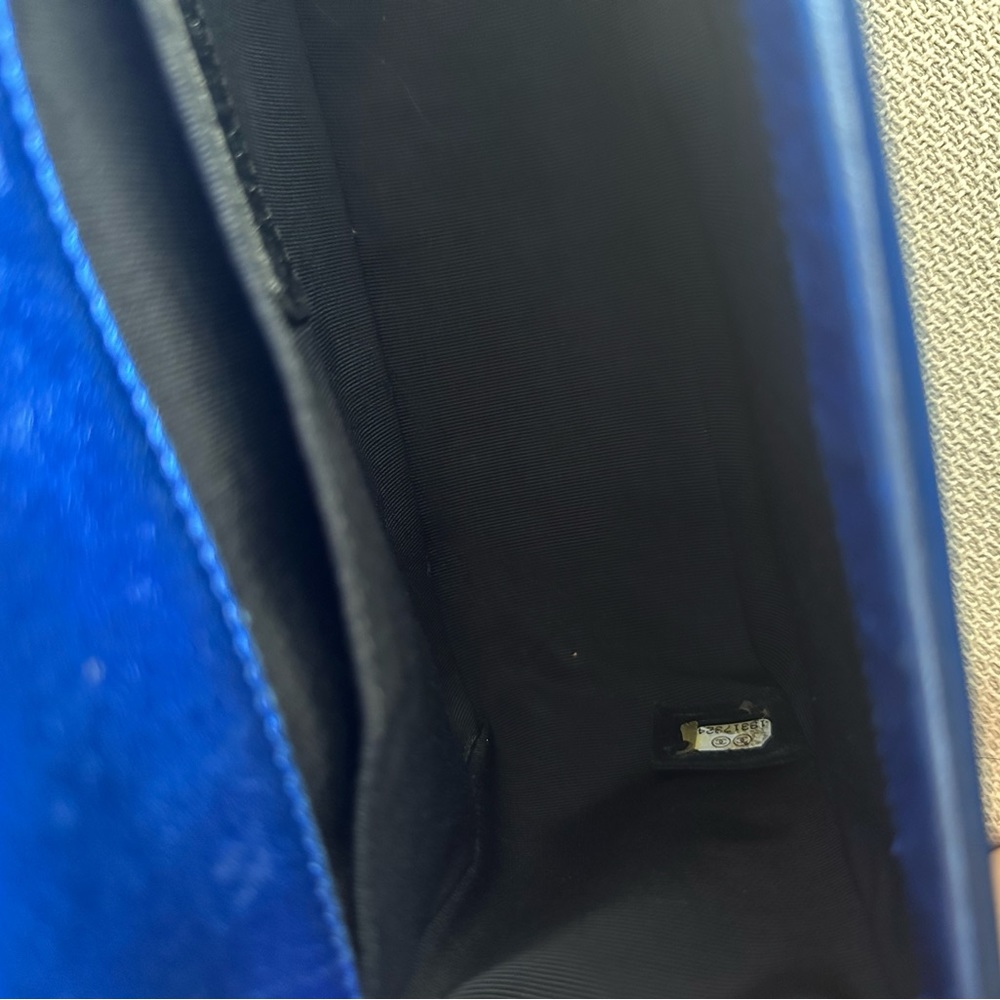CHANEL Quilted Patent Calfksin LeBoy Flap Bag Old Medium Blue - Picture 14 of 14